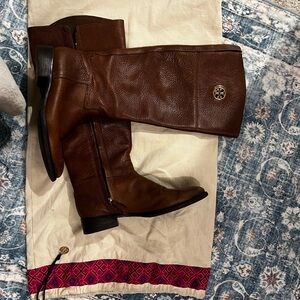 Tory Burch Brown Leather Patterned Interior